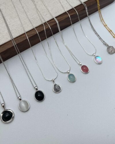 sterling silver and crystal necklace SHOW