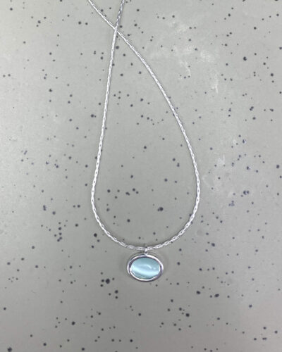 Sterling Silver and Crystal Necklace Wholesale sapphire