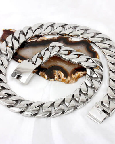 Vue alternative de Luxury 316L Stainless Steel 24mm Cuban Link Chain Bulk