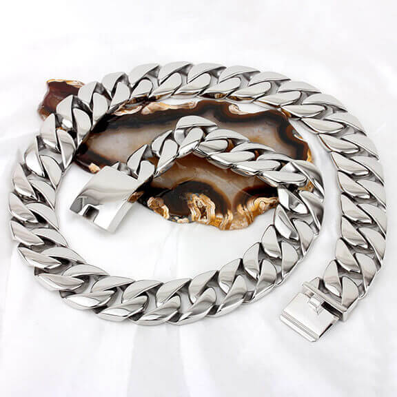 Alternative view of Luxury 316L Stainless Steel 24mm Cuban Link Chain Bulk