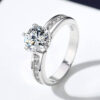 1ct Moissanite Engagement Ring with 925 Sterling Silver