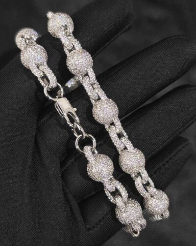 10.5mm Round Mens Zircon Bracelet Wholesale