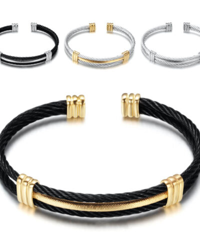 10mm Simple Stainless Steel Woven Bracelet