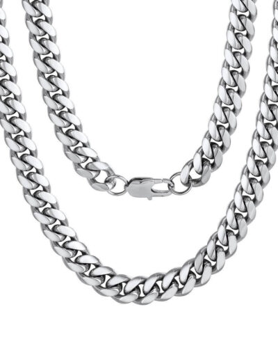 10mm Stainless Steel Cuban Link Chain Necklace