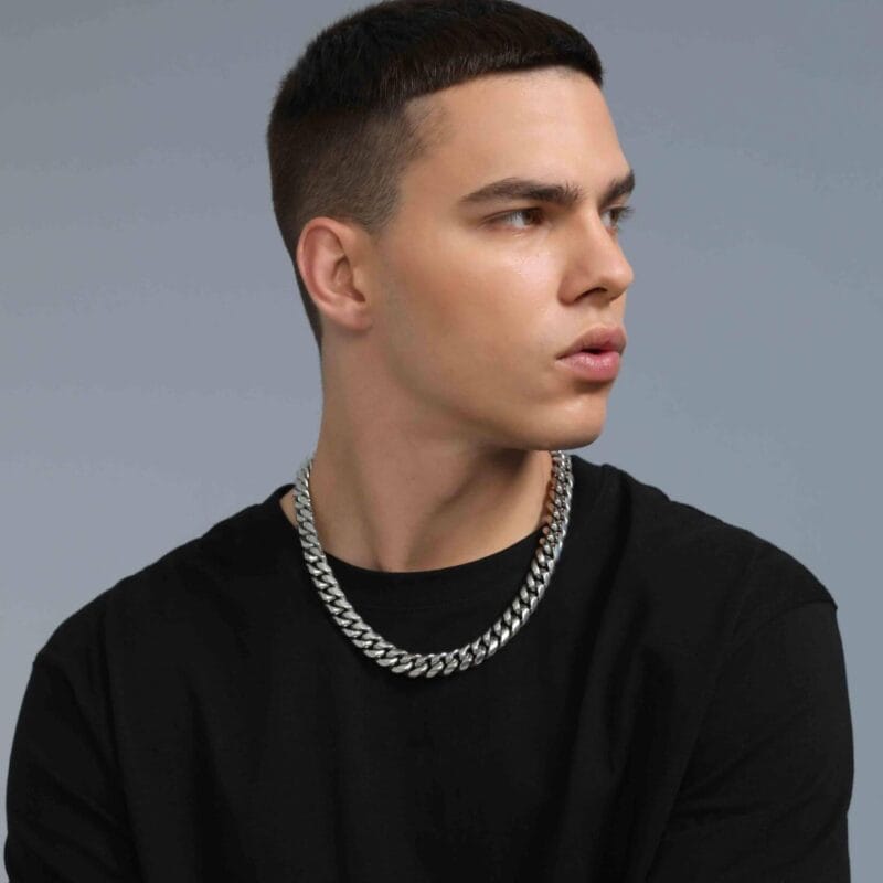 10mm Stainless Steel Cuban Link Chain Necklace 6