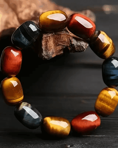 11 Beads Triple Protection Tiger Eye Stretch Bracelets Wholesale