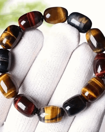 11 Beads Triple Protection Tiger Eye Stretch Bracelets Wholesale