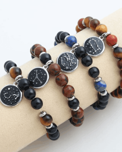 12 Zodiac Signs Charm Bracelets Constellation Pendant Wholesale