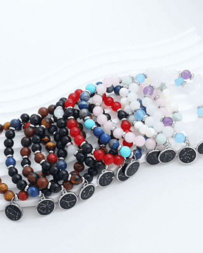 12 Zodiac Signs Charm Bracelets Constellation Pendant Wholesale