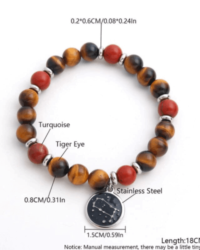 12 Zodiac Signs Charm Bracelets Constellation Pendant Wholesale