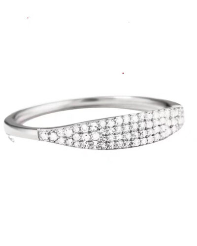 14k Gold Filled Cubic Zirconia Rings Band white gold plated