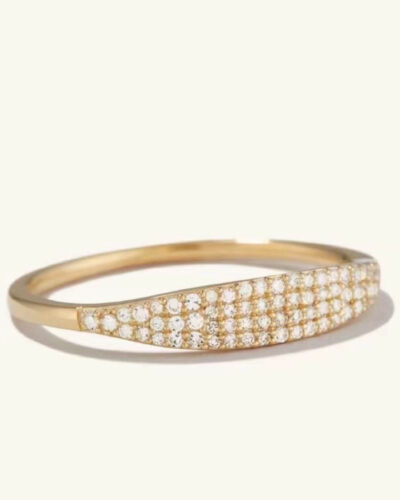 14k Gold Filled Cubic Zirconia Rings Band rose gold plated