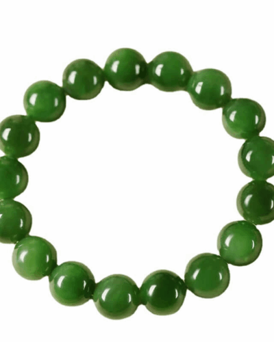 Reiki Meditation Green Jasper Beaded Stretch Bracelet