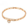 18K Gold Plated Heart Bracelet with Sparkling CZ SHOW