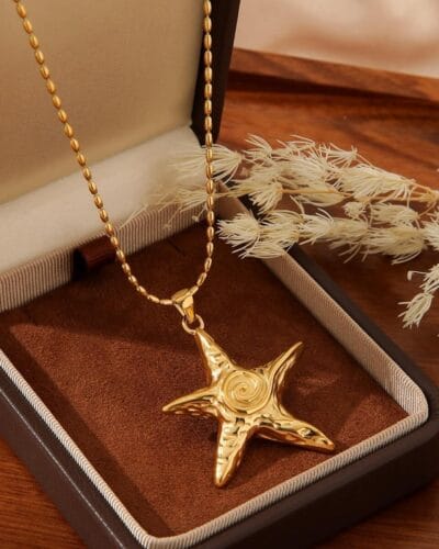 18K Gold Plated Stainless Steel Star Necklace