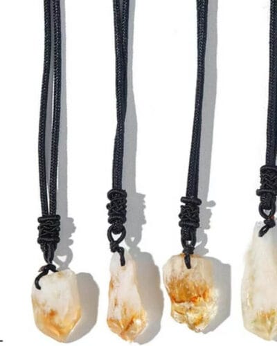 Natural Citrine Gemstone Pendant Necklaces Bulk