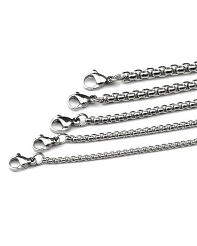 2 3mm Pearl Chain Steel Chain Necklace 3