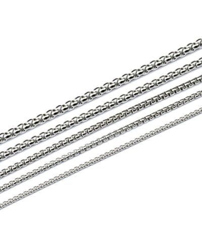 2 3mm Pearl Chain Steel Chain Necklace 4
