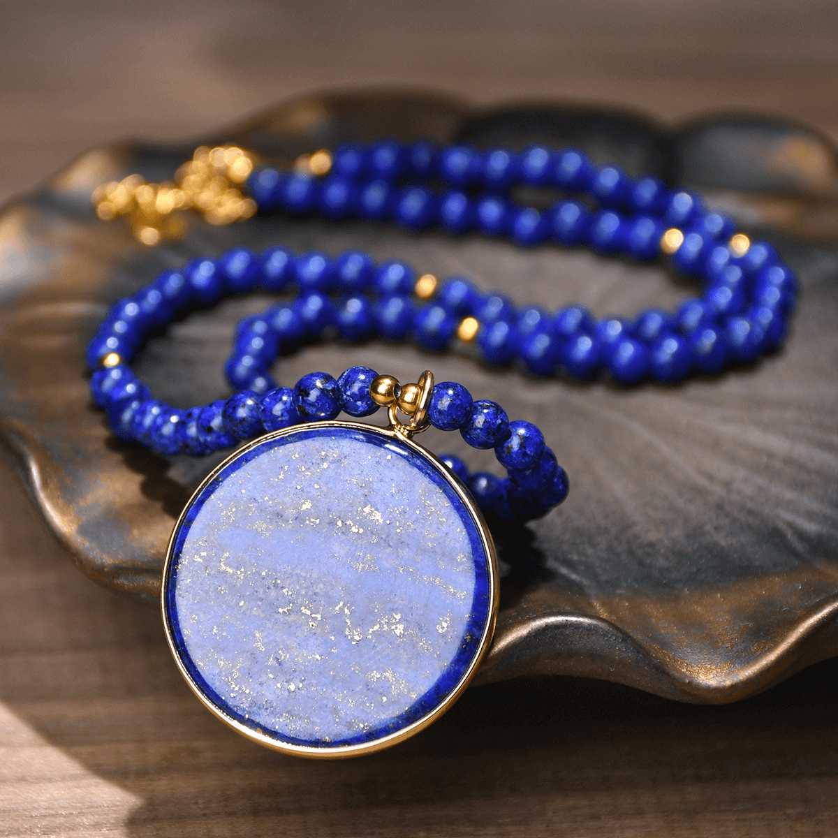 Geometric Lapis Lazuli Necklace Pendant Wholesale - immagine 6