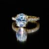 3ct Oval Moissanite Ring with 18K Gold Plated Wholesale