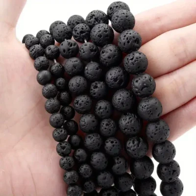 4-12mm 5A Natural Round Lava Stone Beads Wholesale (3)