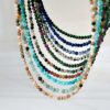 4MM Colored Beaded Tourmaline Necklace Wholesale