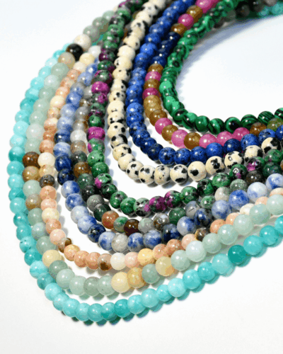 4MM Colored Beaded Tourmaline Necklace Wholesale