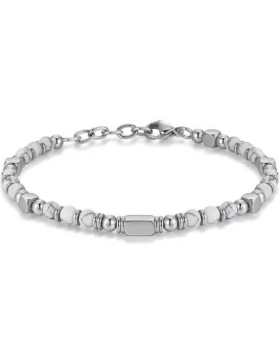4mm Stainless Steel Crystal Bracelet Wholesale white turquoise