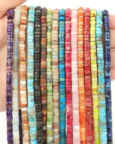 Natural Sediment Jasper Beads Crystal Rondelle Beads Bulk