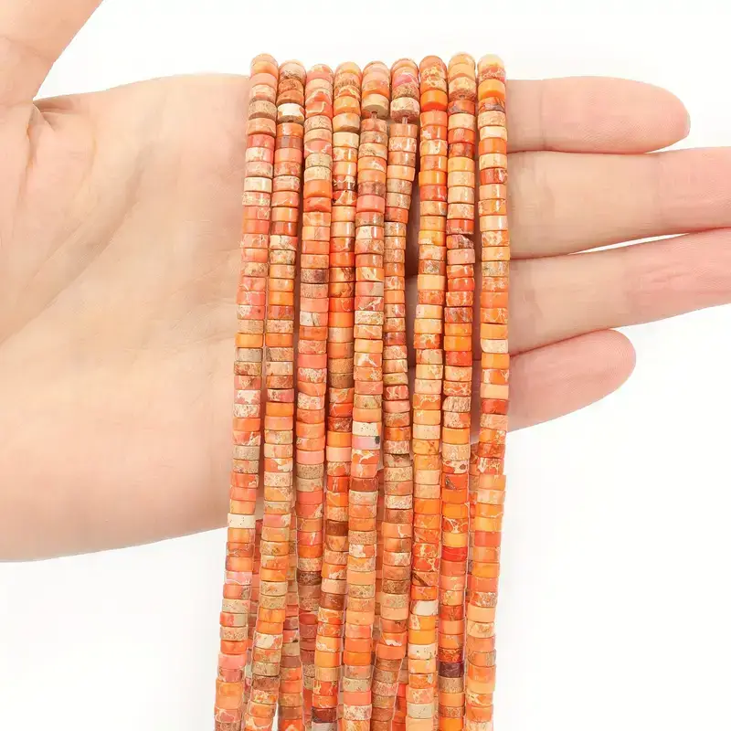 4x2mm Natural Sediment Jasper Beads Crystal Rondelle Beads Bulk - Görüntü 9