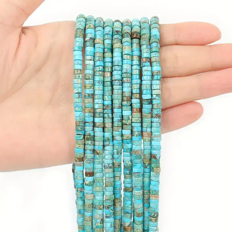 4x2mm Natural Sediment Jasper Beads Crystal Rondelle Beads Bulk - Görüntü 7