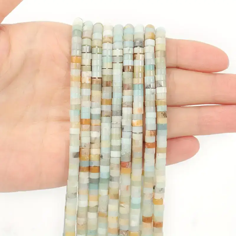 4x2mm Natural Sediment Jasper Beads Crystal Rondelle Beads Bulk - Görüntü 3