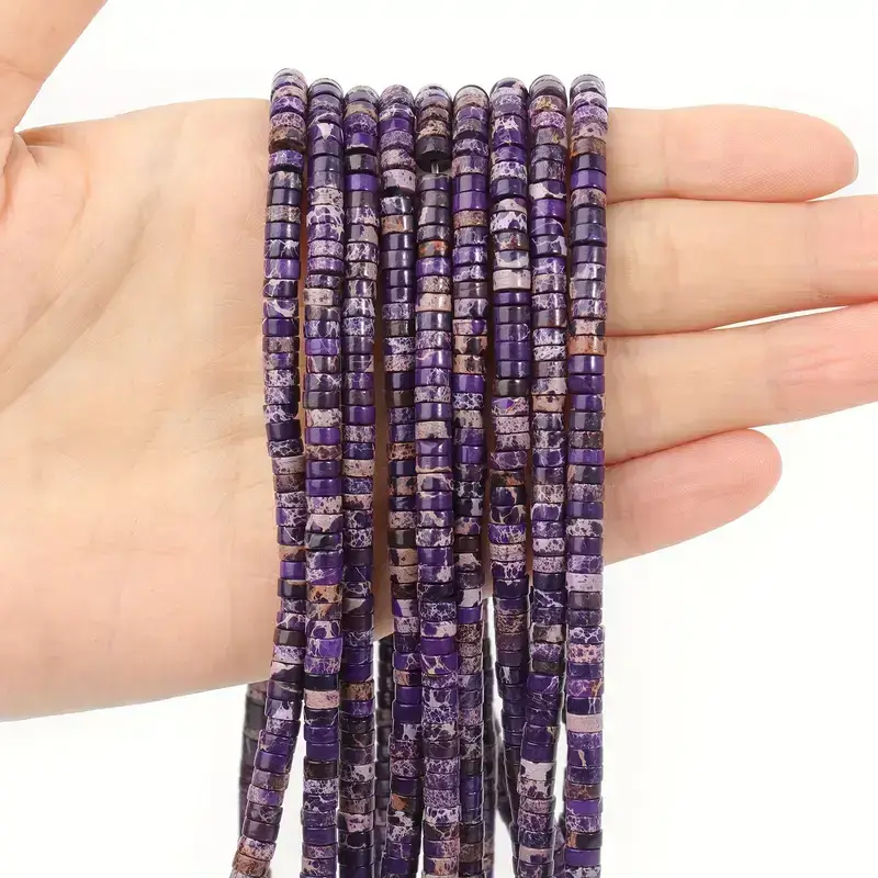 4x2mm Natural Sediment Jasper Beads Crystal Rondelle Beads Bulk - Görüntü 16