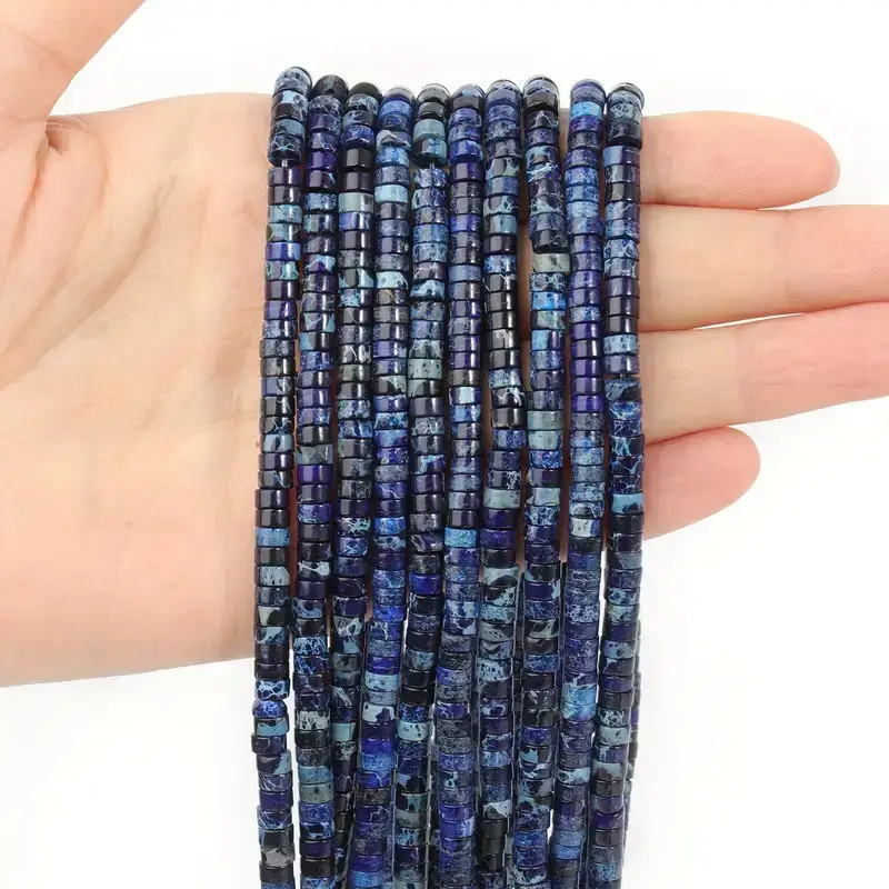 4x2mm Natural Sediment Jasper Beads Crystal Rondelle Beads Bulk - Görüntü 17