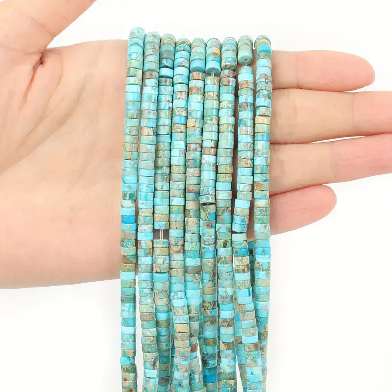 4x2mm Natural Sediment Jasper Beads Crystal Rondelle Beads Bulk - Görüntü 19