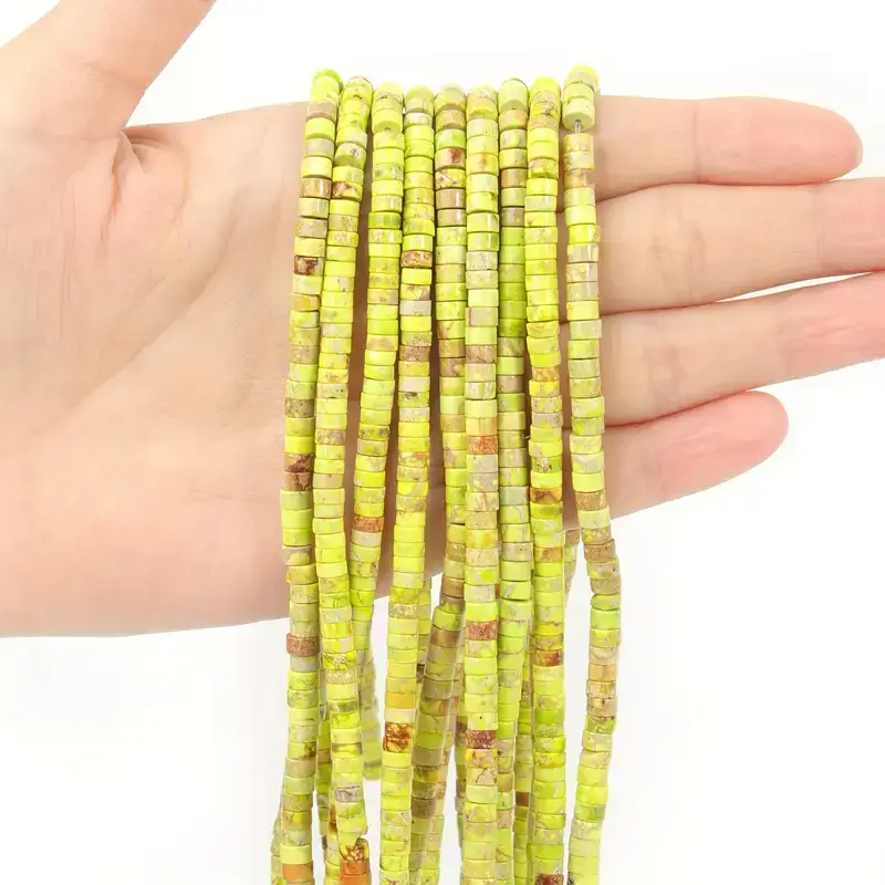 4x2mm Natural Sediment Jasper Beads Crystal Rondelle Beads Bulk - Görüntü 12