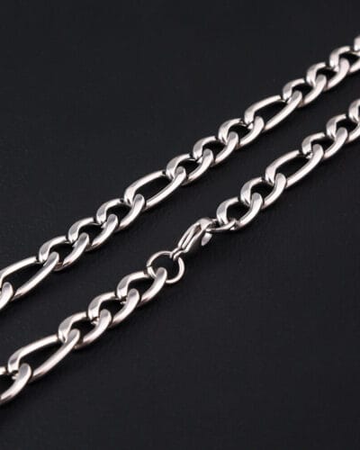 5 9MM Thick Mens Figaro Chain Stainless Steel Wholesale 1