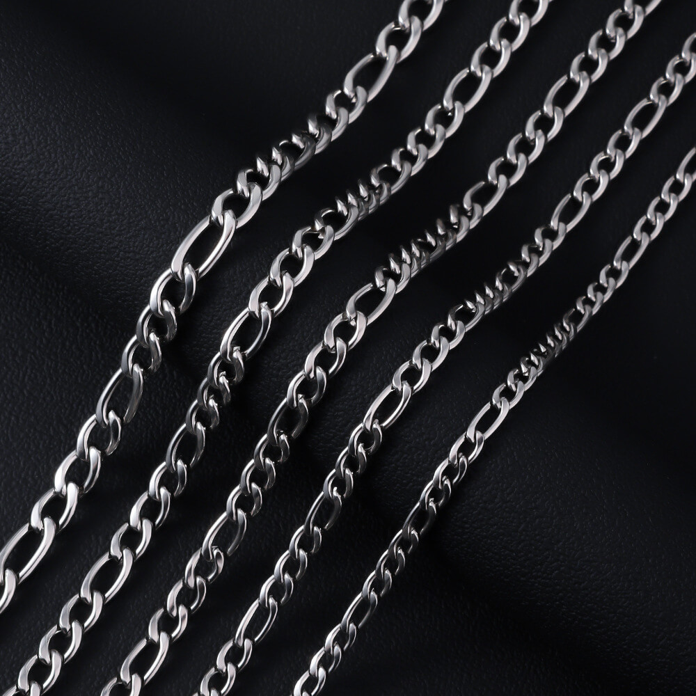 5-9MM Thick Mens Figaro Chain Stainless Steel Wholesale (1)