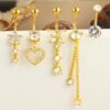 5ps Stainless Steel Dangle Belly Rings Set Wholesale