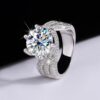 5ct Moissanite Engagement Ring with 925 Sterling Silver