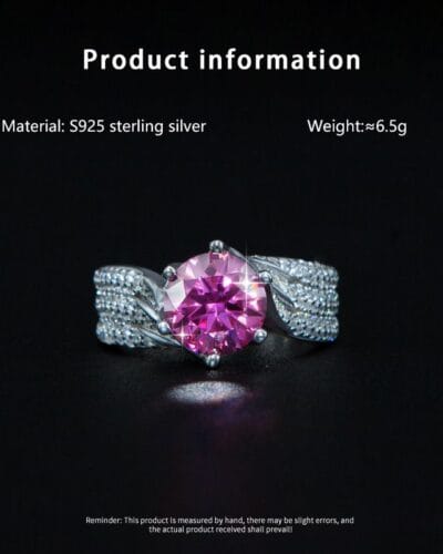 Twisted Multiple Color 5 Carat Pave Diamond Chunky Moissanite Ring for Women