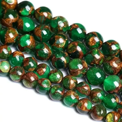 6-10mm Smooth Luxury Green Round Beads Wholesale Strand Beads (1)