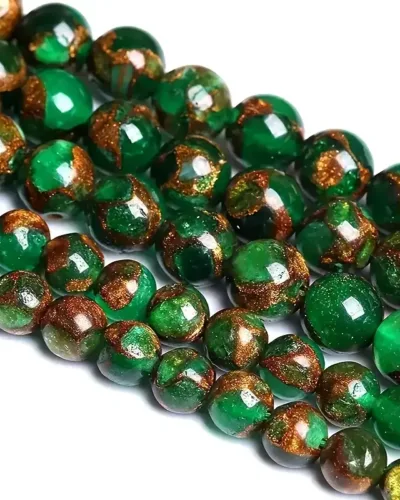 6-10mm Smooth Luxury Green Round Beads Wholesale Strand Beads (1)