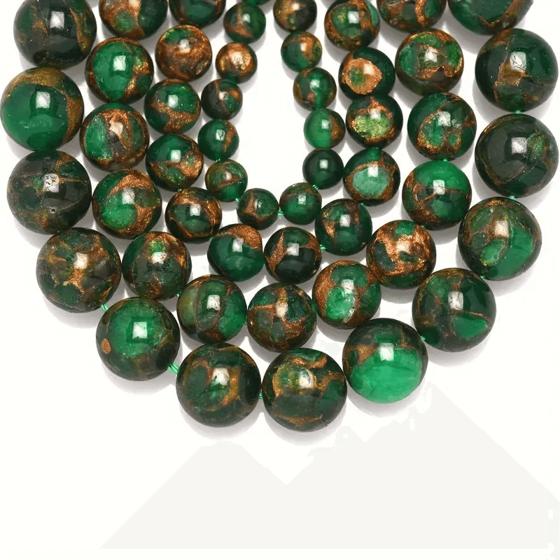6-10mm Smooth Luxury Green Round Beads Wholesale Strand Beads - Görüntü 3