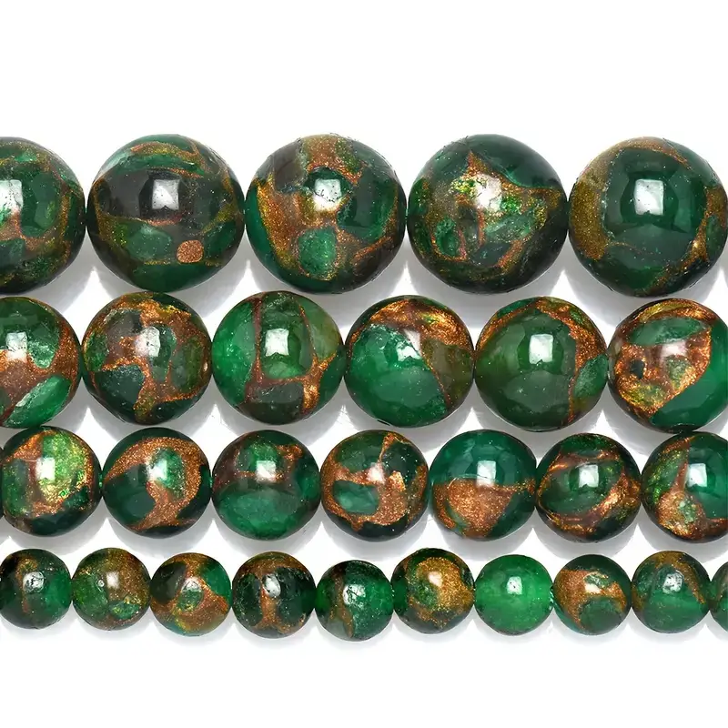 6-10mm Smooth Luxury Green Round Beads Wholesale Strand Beads - Görüntü 5