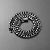 6-14mm Stainless Steel Miami Mens Black Cuban Link Chain