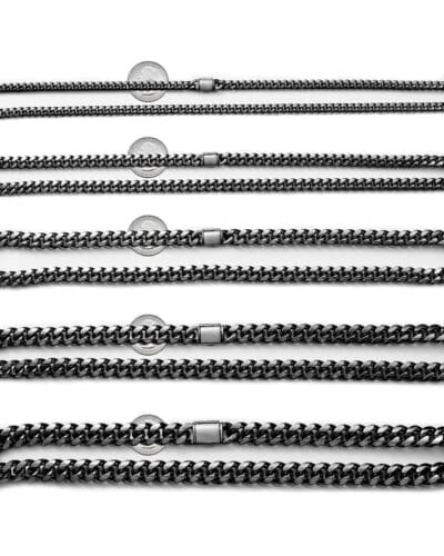 6 14mm Stainless Steel Miami Mens Black Cuban Link Chain Wholesale 9