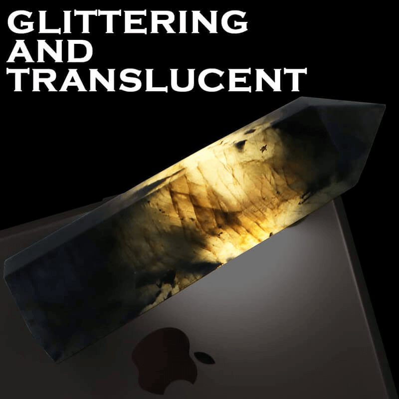 6 Faceted Pointed Crystal Wand Healing Labradorite Tower