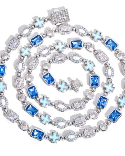 Alternativní pohled na 6mm Colorful Multi-gemstone Tennis Chain Necklace Wholesale