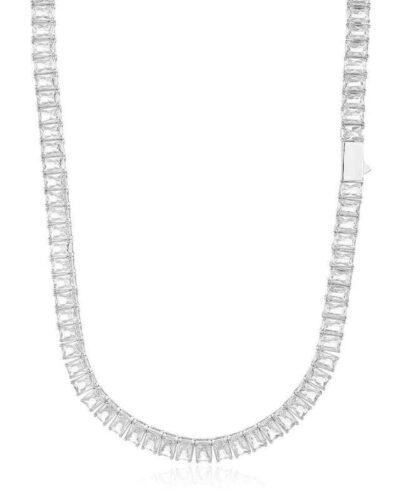 Alternativní pohled na 6mm Square Zircon Tennis Necklace Bracelet for Men